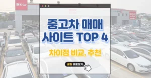 중고차 매매 사이트 TOP 4 차이점 비교 및 실 구매 추천(구매 전 필독) 중고차 매매 사이트 추천