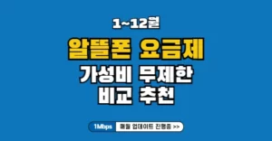 알뜰폰 무제한 요금제 비교 추천 1mbps 가성비 업데이트 알뜰폰 무제한 요금제 비교 추천