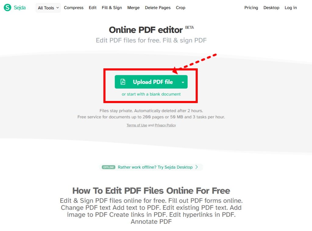 PDF 편집 무료 Sejda PDF Editor 사용법